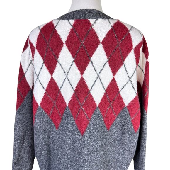 Torrid Red and Gray Argyle Sweater EUC - Picture 10 of 15
